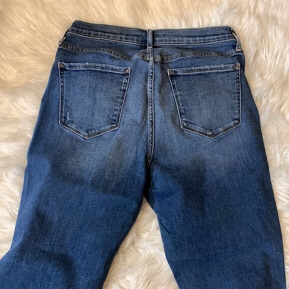 Ana Size 10 high rise straight leg distressed/patched denim jeans - Picture 7 of 8